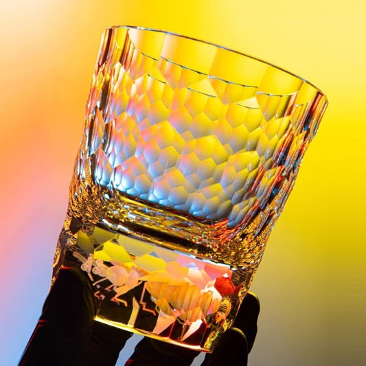 Ice Flower K9 Crystal Edo Kiriko Whiskey Glass