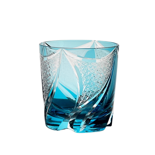 VIANASA'S Blue Realm Edo Kiriko Whiskey Glass GoGlassCup