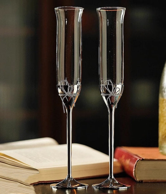 WEDGWOOD Love Knot Champagne Glass - Goglasscup