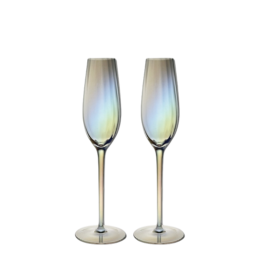 VIANASA'S Dream Pearls Colored Champagne Flutes - Goglasscup
