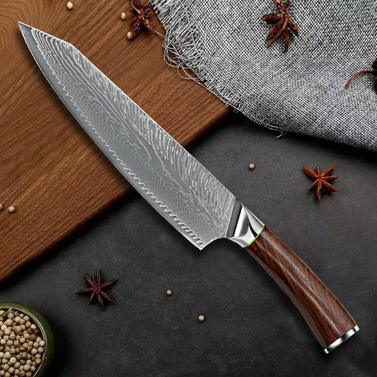 Bloodwood Curved Handle VG10 Damascus Chef Knife