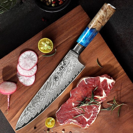 "Tsunami" Collection Japanese VG10 Damascus Steel Knife Set Knife