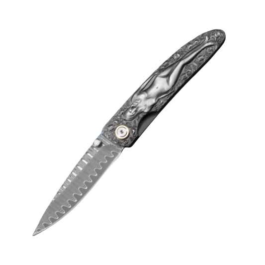 Pocket Knife| Damascus Steel  | Musa Goddess