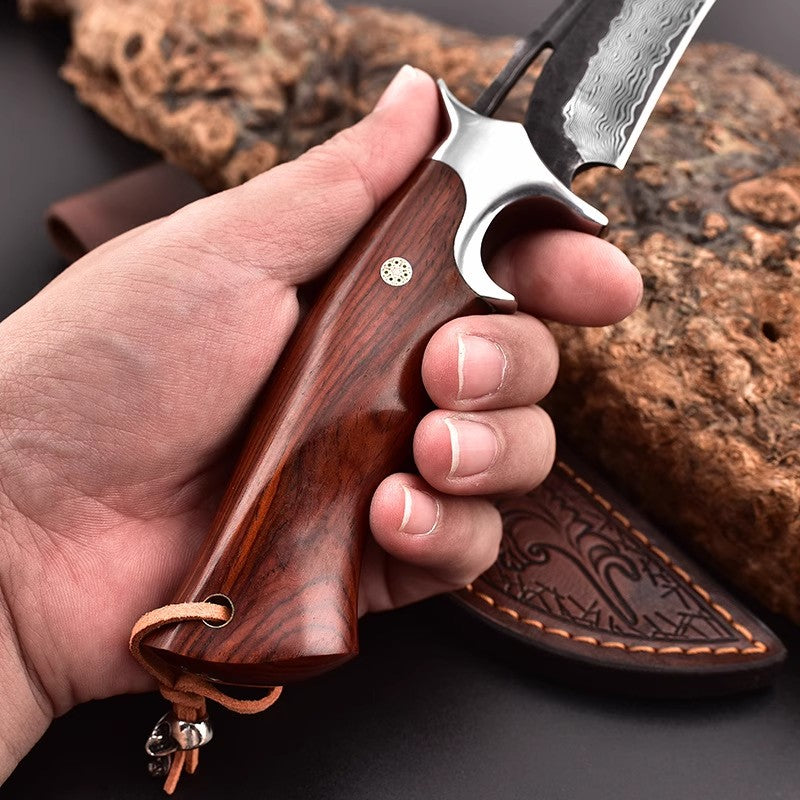 Damascus Steel Outdoor Survival Knife- 97 Layer