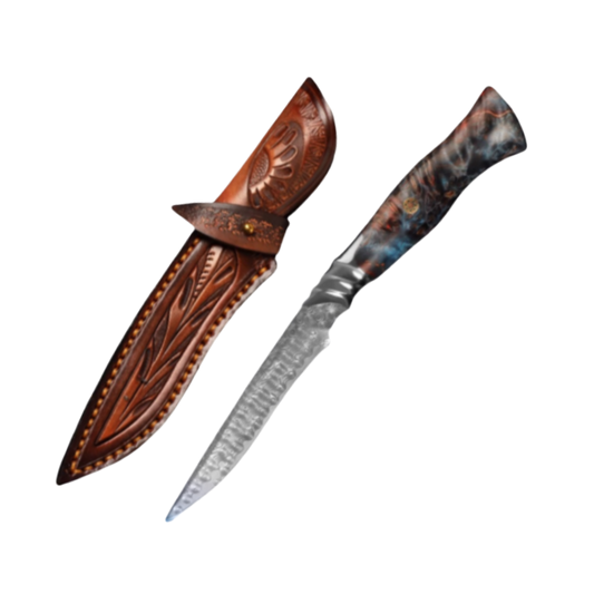Outdoor Knife | Damascus Steel | Suzaku