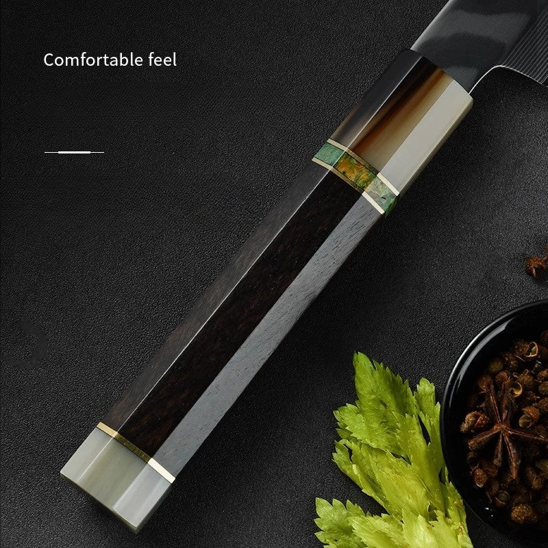 Damascus Steel Sashimi Knife with Octagonal Straight Handle