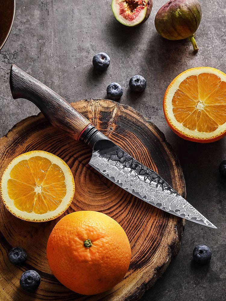 Damascus Steel Utility Knife- Ink Hammer Series