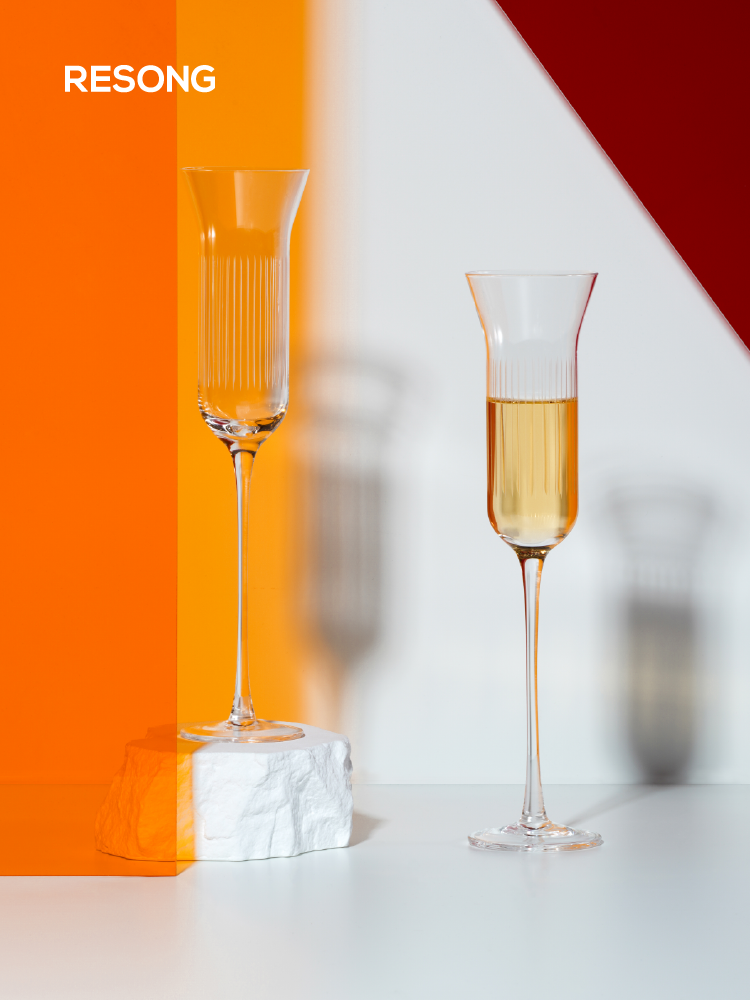RESONG Lead-free Hand-carved Crystal Champagne Glass - Goglasscup