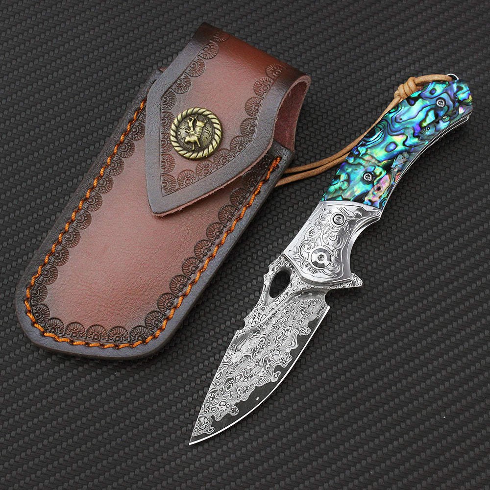 Outdoor VG10 Damascus Steel Folding Knife