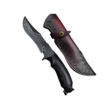 Outdoor Knife | Damascus Steel | Gray Wolf