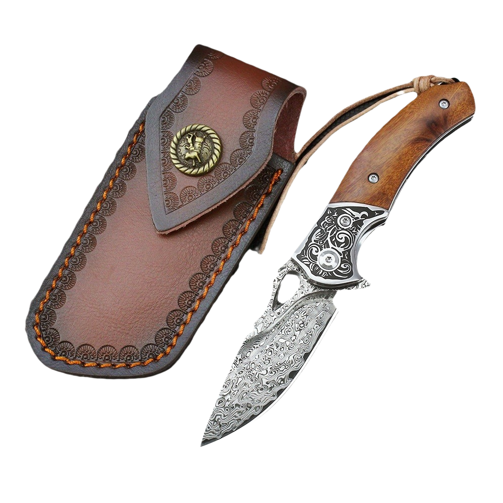 Outdoor VG10 Damascus Steel Folding Knife