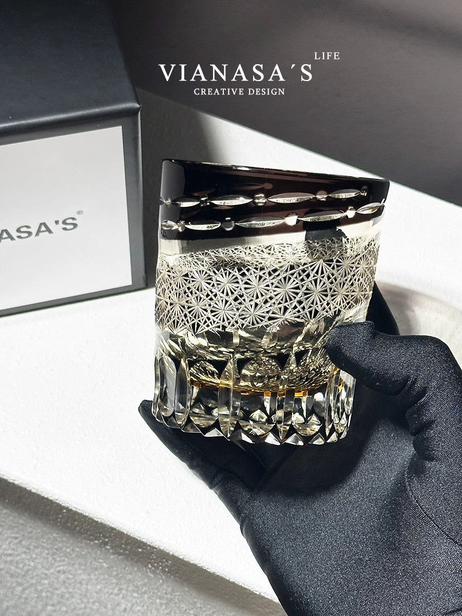 VIANASA'S Edo Kiriko Meteor Whiskey Glass