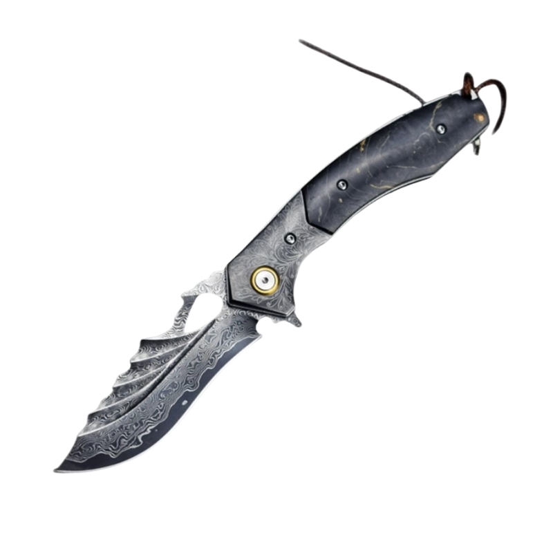 Folding Knife | VG10 Damascus Steel | Dark Night