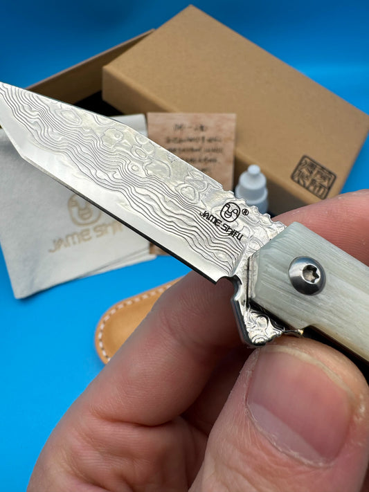 Folding Knife | Damascus Steel | VG10 Steel | Cube