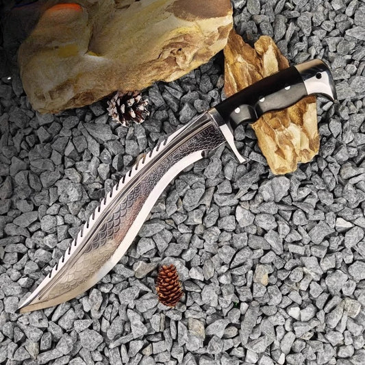 Outdoor Survival | Kukri Knife | Dragon Pattern