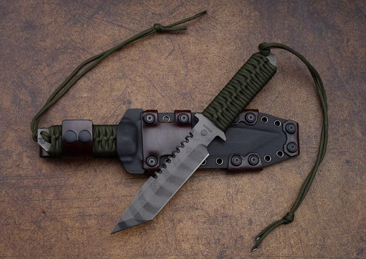 Outdoor Camping Knife | BTSS Series Paracord Tiger Stripe |ATS-34 Alloy Steel