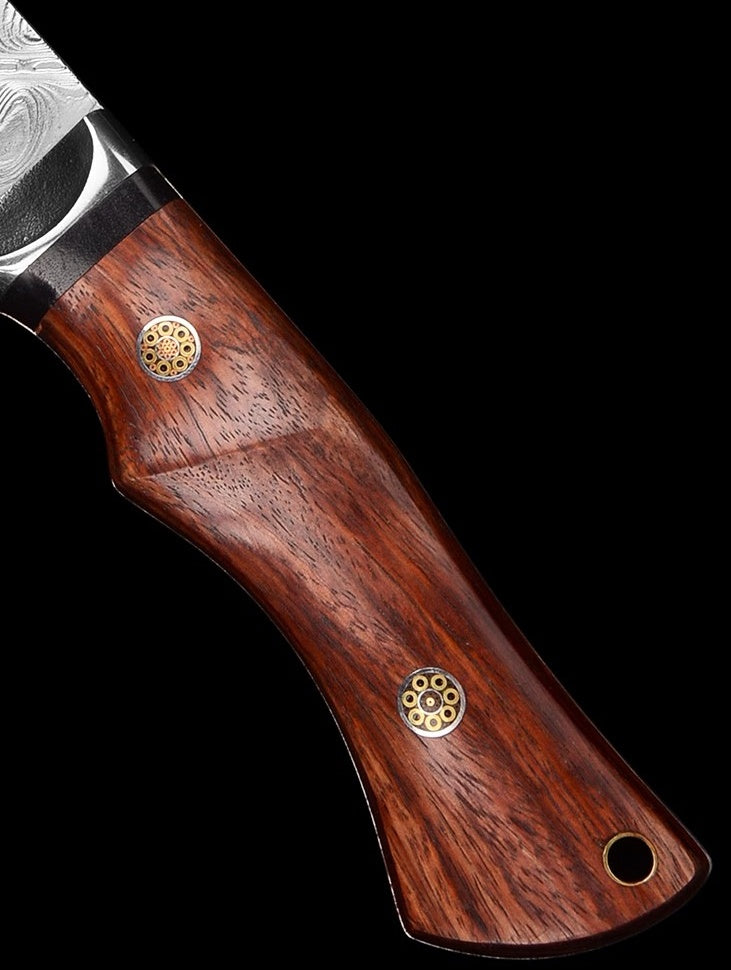 Damascus Steel Bowie knife- Swiss Powder Pattern