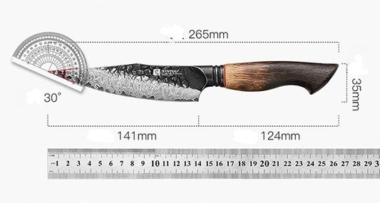 Damascus Steel Utility Knife- Ink Hammer Series
