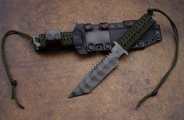 Outdoor Camping Knife | BTSS Series Paracord Tiger Stripe |ATS-34 Alloy Steel