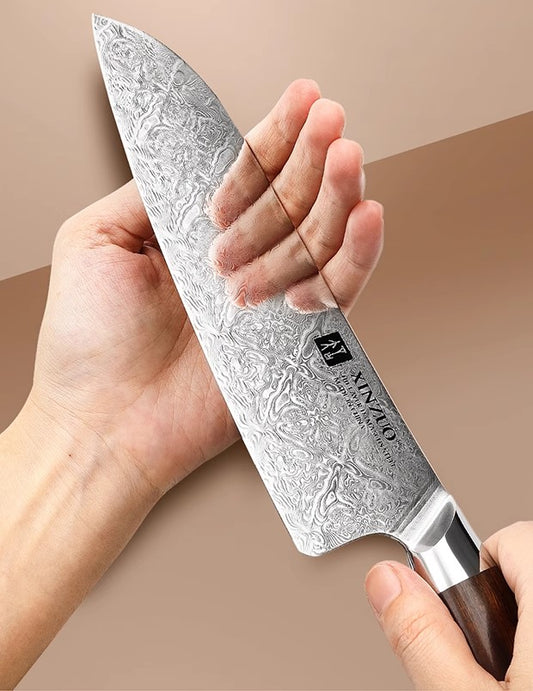 Damascus Steel Chef's Knife | Natural Pattern | 110 Layer