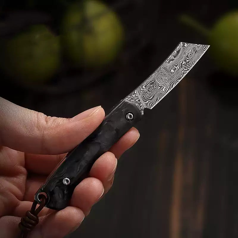 Folding Knife | Damascus Steel | Paring knife