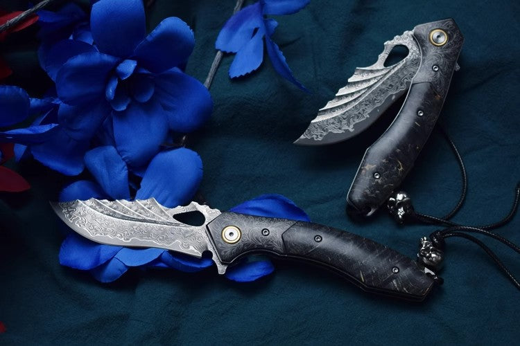 Folding Knife | VG10 Damascus Steel | Dark Night