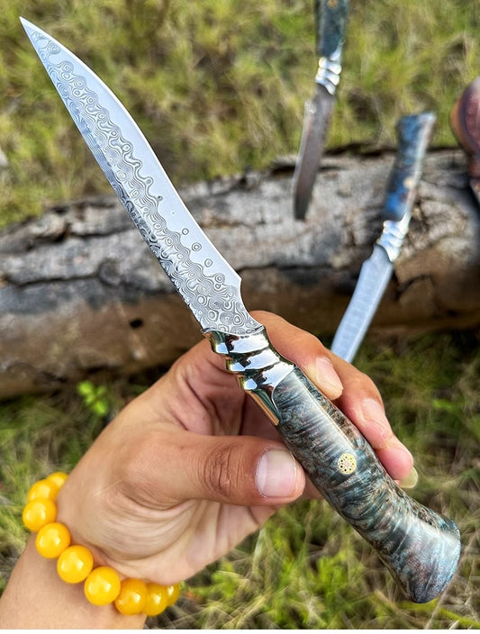 Outdoor Knife | Damascus Steel | Suzaku