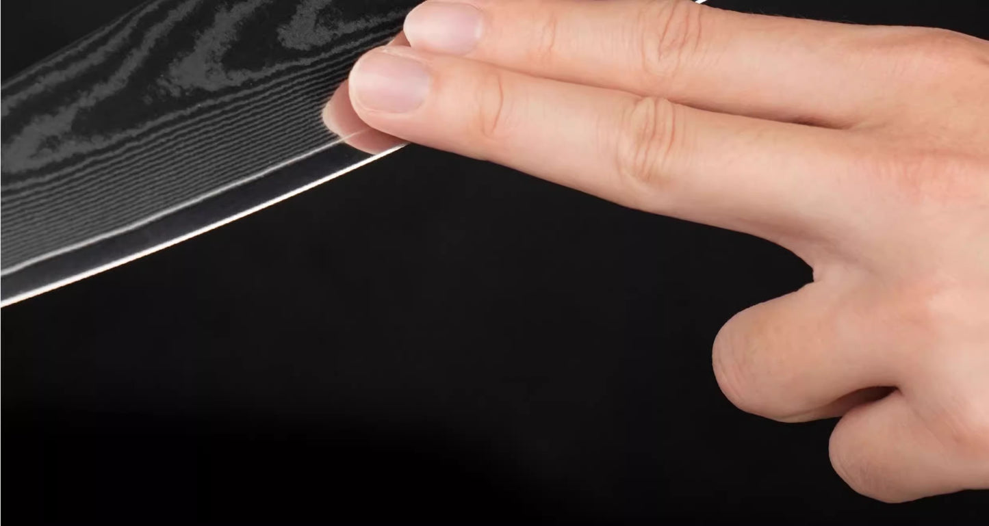 67 Layer SKD11 Damascus Chef Knife with Dark Brown Wood Handle