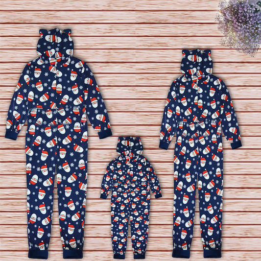 Christmas Hooded Loungewear Jumpsuit Family Outfit