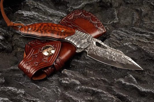 Damascus Steel Folding Knife Japanese VG10  Bigbill ll