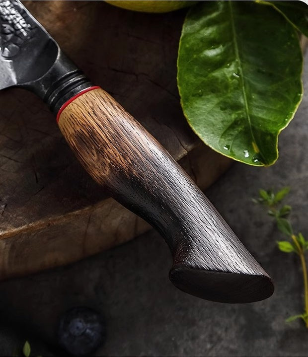 Damascus Steel Utility Knife- Ink Hammer Series