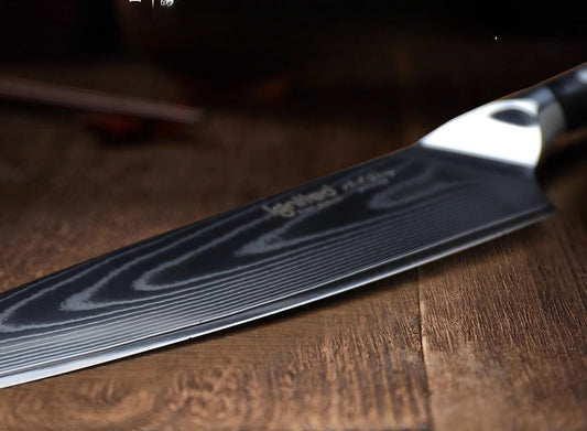 67 Layer SKD11 Damascus Chef Knife with Dark Brown Wood Handle