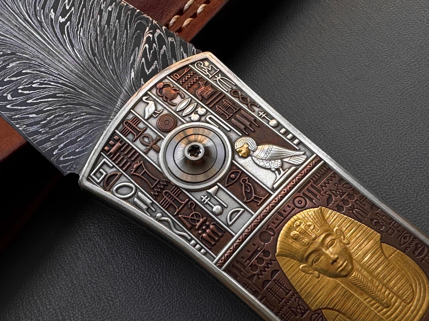Egyptian Pharaoh Collection-level Damascus Knife