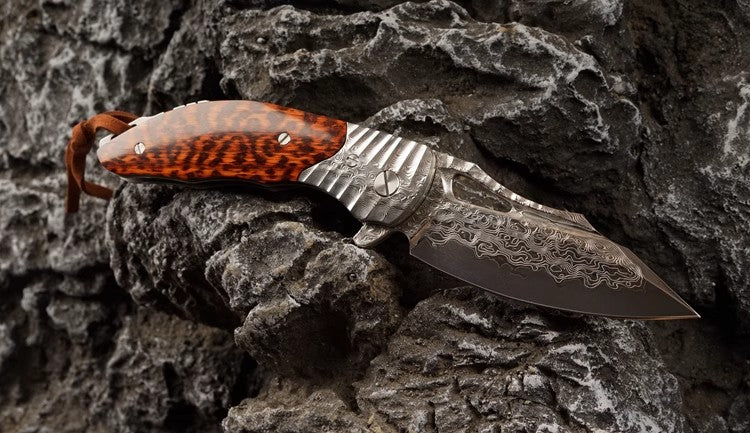 Damascus Steel Folding Knife Japanese VG10 Bigbill ll