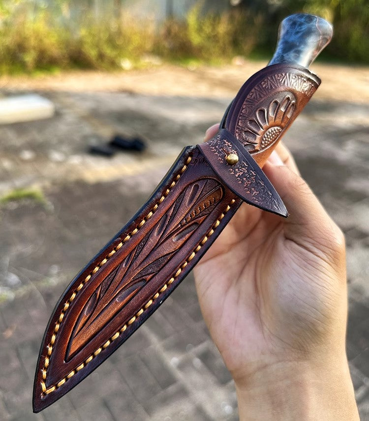 Outdoor Knife | Damascus Steel | Suzaku
