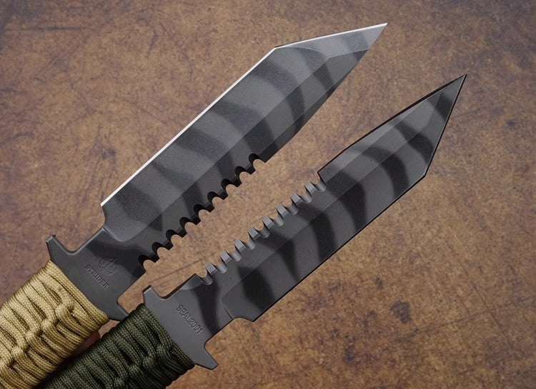 Outdoor Camping Knife | BTSS Series Paracord Tiger Stripe |ATS-34 Alloy Steel