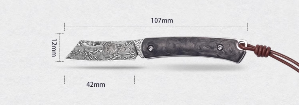 Folding Knife | Damascus Steel | Paring knife
