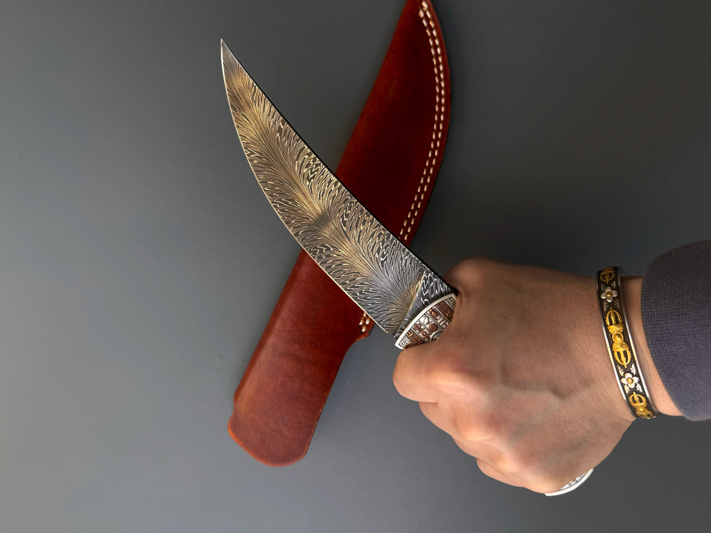 Egyptian Pharaoh Collection-level Damascus Knife