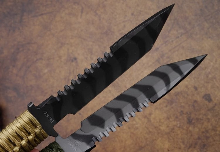 Outdoor Camping Knife | BTSS Series Paracord Tiger Stripe |ATS-34 Alloy Steel