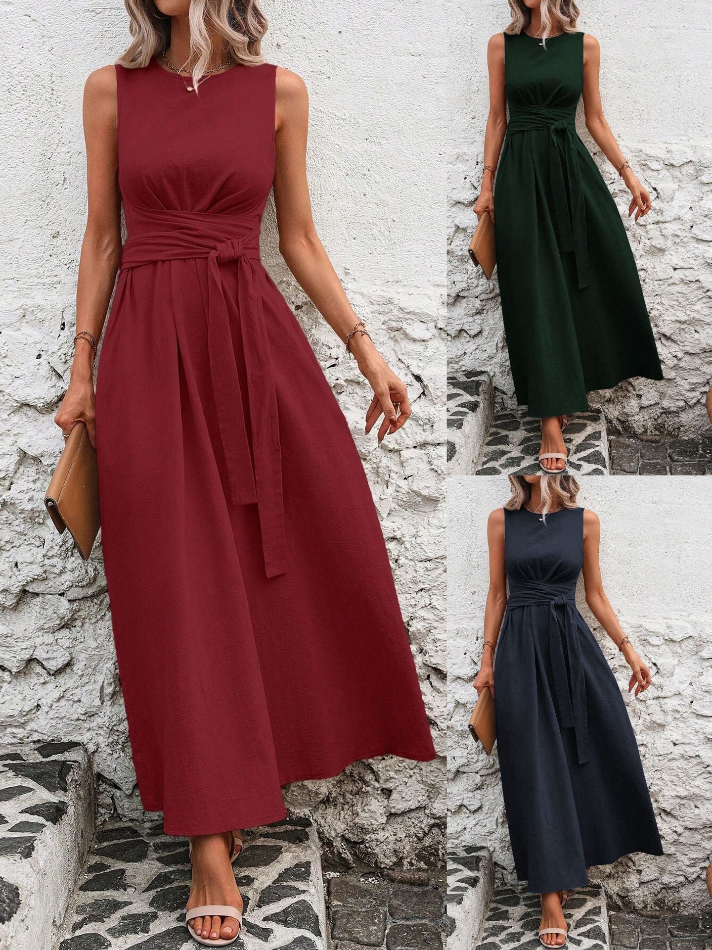 A-line Boat Neck Floor-Length Bridesmaid Dress With Ruffle