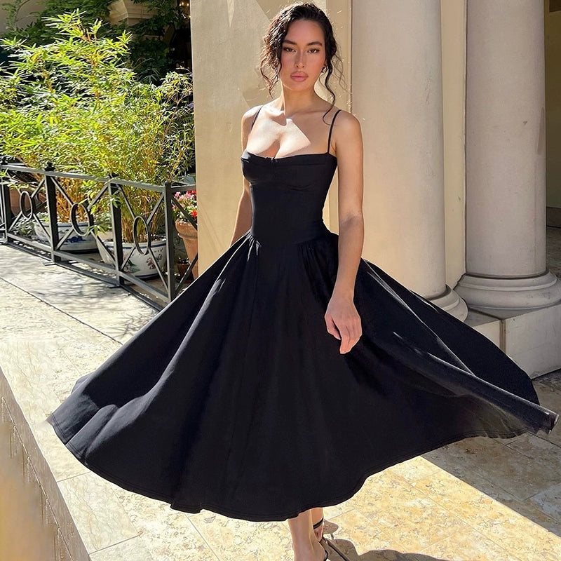 Vintage French Midi Slip Dress