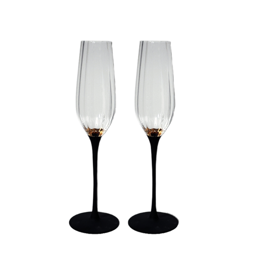 VIANASA'S Black Swan Champagne Flutes Goglasscup