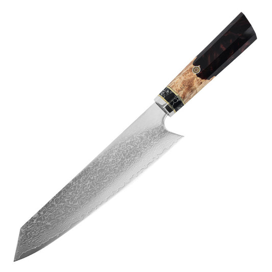 Chef's Kiritsuke | Damascus Steel | Japanese Kitchen Knife | Black