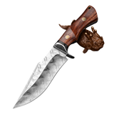 Damascus Steel Bowie knife- Swiss Powder Pattern