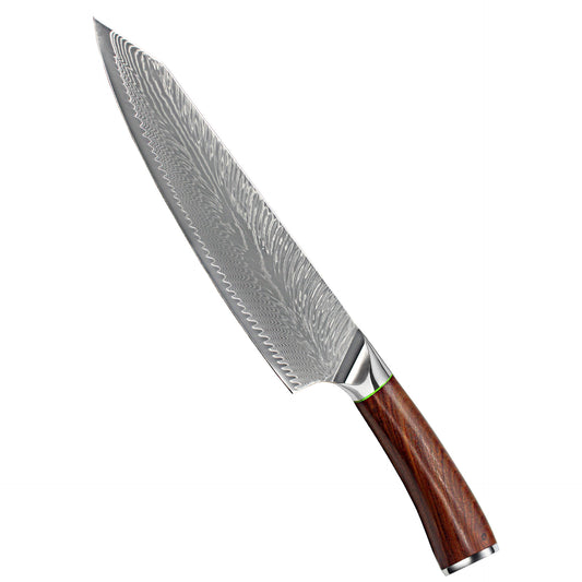 Bloodwood Curved Handle VG10 Damascus Chef Knife