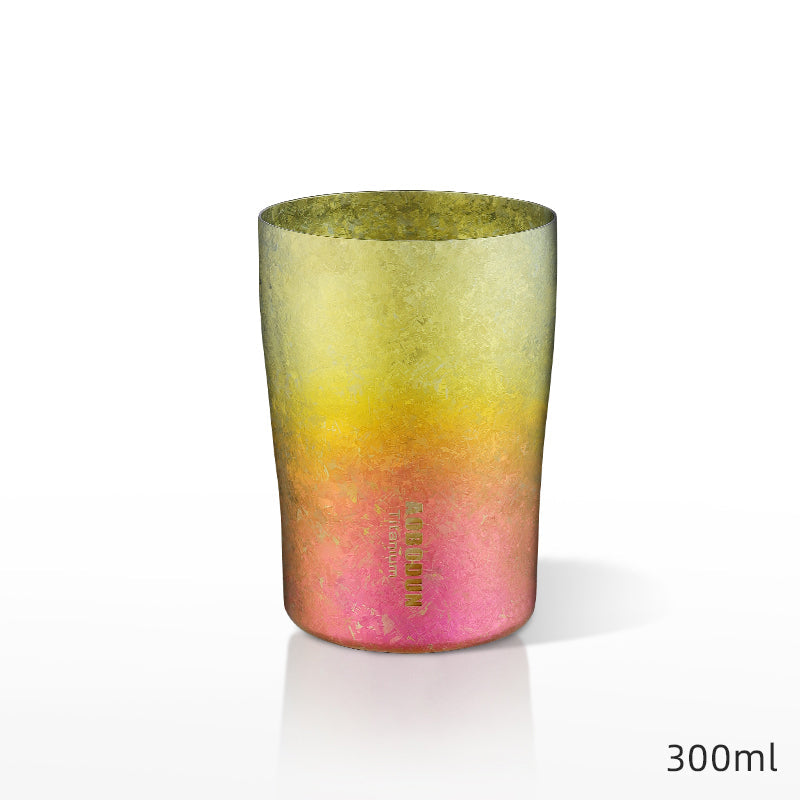 GOGLASSCUP Pure Titanium Gradient Painted Beer Mug