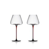 TLIFE Black Burgundy Wine Glasses Goglasscup