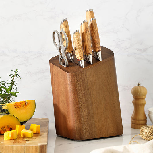 73 Layer Damascus Steel Knife Set with Olive Wood Handle