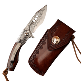 Folding Knife | Damascus Steel | Outdoor Camping | Meilong