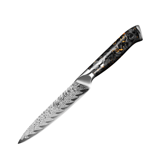 Damascus Steel Paring Knife- Gold Foil